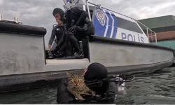 Dalgıç polislerden kedi kurtarma operasyonu