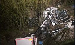 Hainboğaz'da TIR uçuruma yuvarlandı, Türk şoför vefat etti