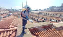 Kapalıçarşı'nın çatısında böcek ilaçlaması