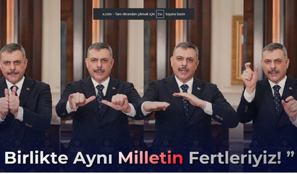Bakan Çiftçi işaret dilinde konuştu