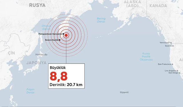 Rusya'da 8,8 büyüklüğünde deprem: Tsunami bir kenti vurdu
