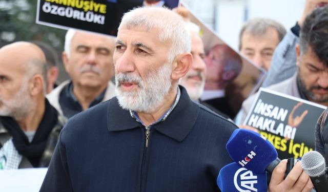 Açlık grevindeki Gannuşi için Tunus büyükelçiliğinde eylem