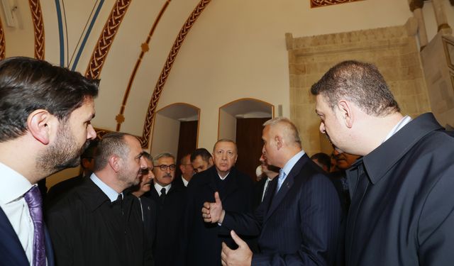 Erdoğan, yeniden inşa edilen Habib-i Neccar Camii'nde