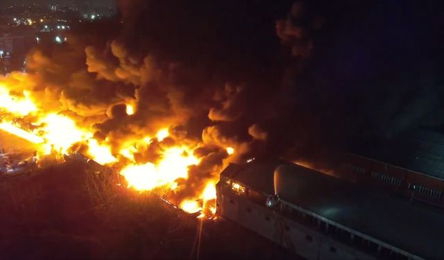 Esenyurt'ta nalbur deposunda yangın