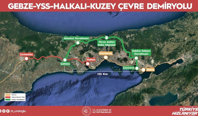 İki havaalanını bağlayacak olan tren, 3. köprüden geçecek