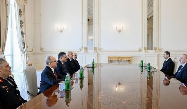 İlham Aliyev, İçişleri Bakanı Çiftçi'yi kabul etti