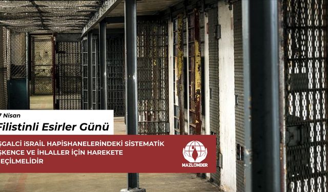 Mazlumder: Filistinli esirlere sistematik işkence var