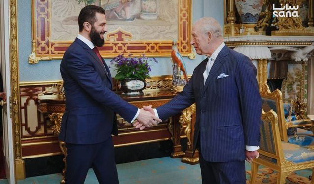 Suriye Cumhurbaşkanı Şara, Kral Charles ile görüştü