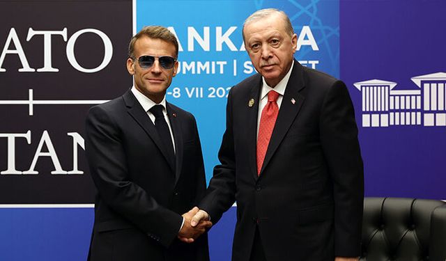 Erdoğan, Emmannuel Macron ile görüştü