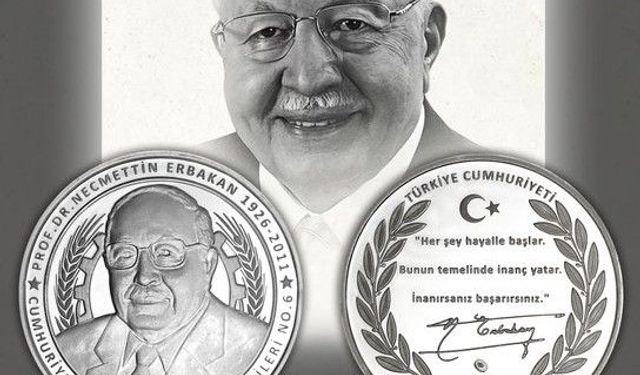 Erbakan'ın hatırasına gümüş para basıldı