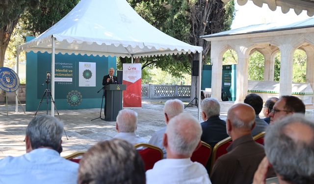 Mevlid ile ilgili eserin tanıtımı Süleyman Çelebi türbesinde