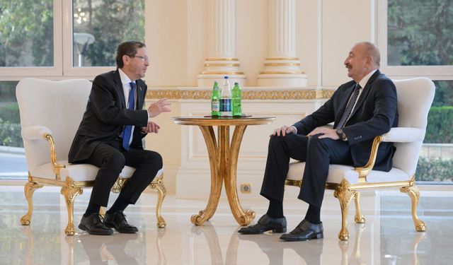 İsrail Cumhurbaşkanı Herzog, Aliyev ile görüştü
