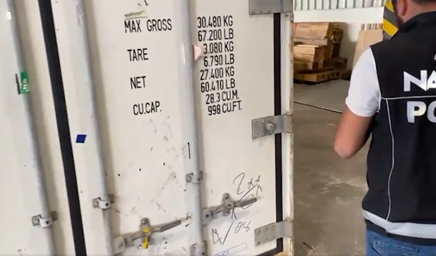 Derince Limanı'nda 1,5 ton skunk ele geçirildi