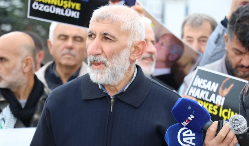 Açlık grevindeki Gannuşi için Tunus büyükelçiliğinde eylem