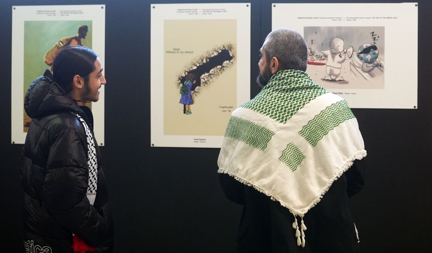 "Ümmetin İmtihanı: Gazze" karikatürleri Meclis sergisinde