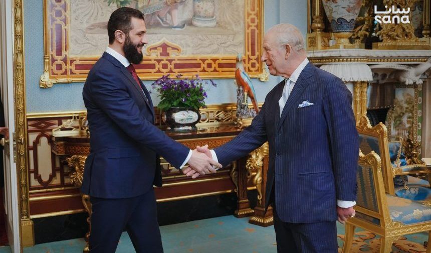 Suriye Cumhurbaşkanı Şara, Kral Charles ile görüştü