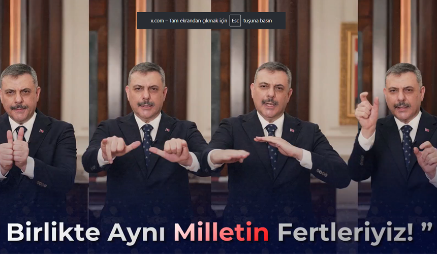 Bakan Çiftçi işaret dilinde konuştu