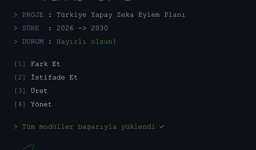 Yapay Zeka eylem planı açıklandı