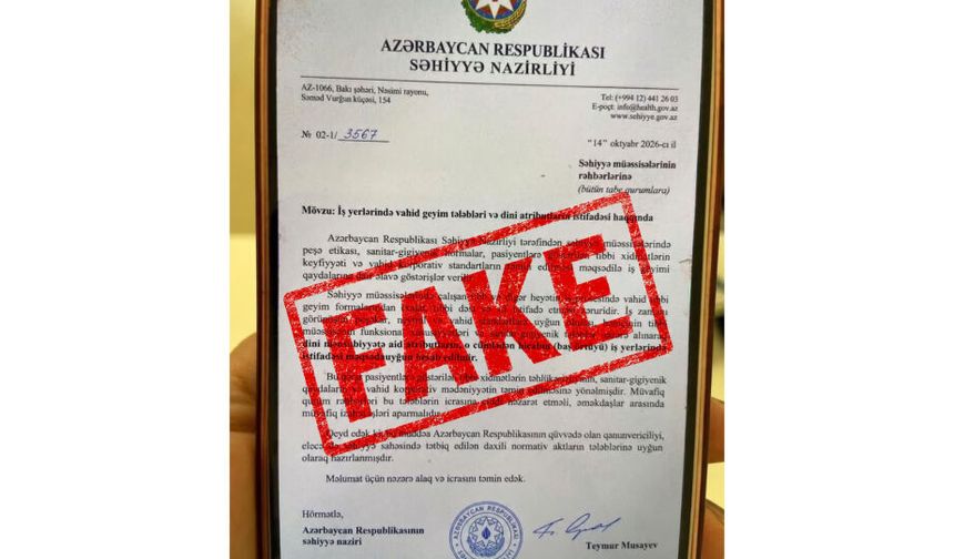 Azerbaycan'da sağlık sektöründe başörtüsü yasağı yalanlandı