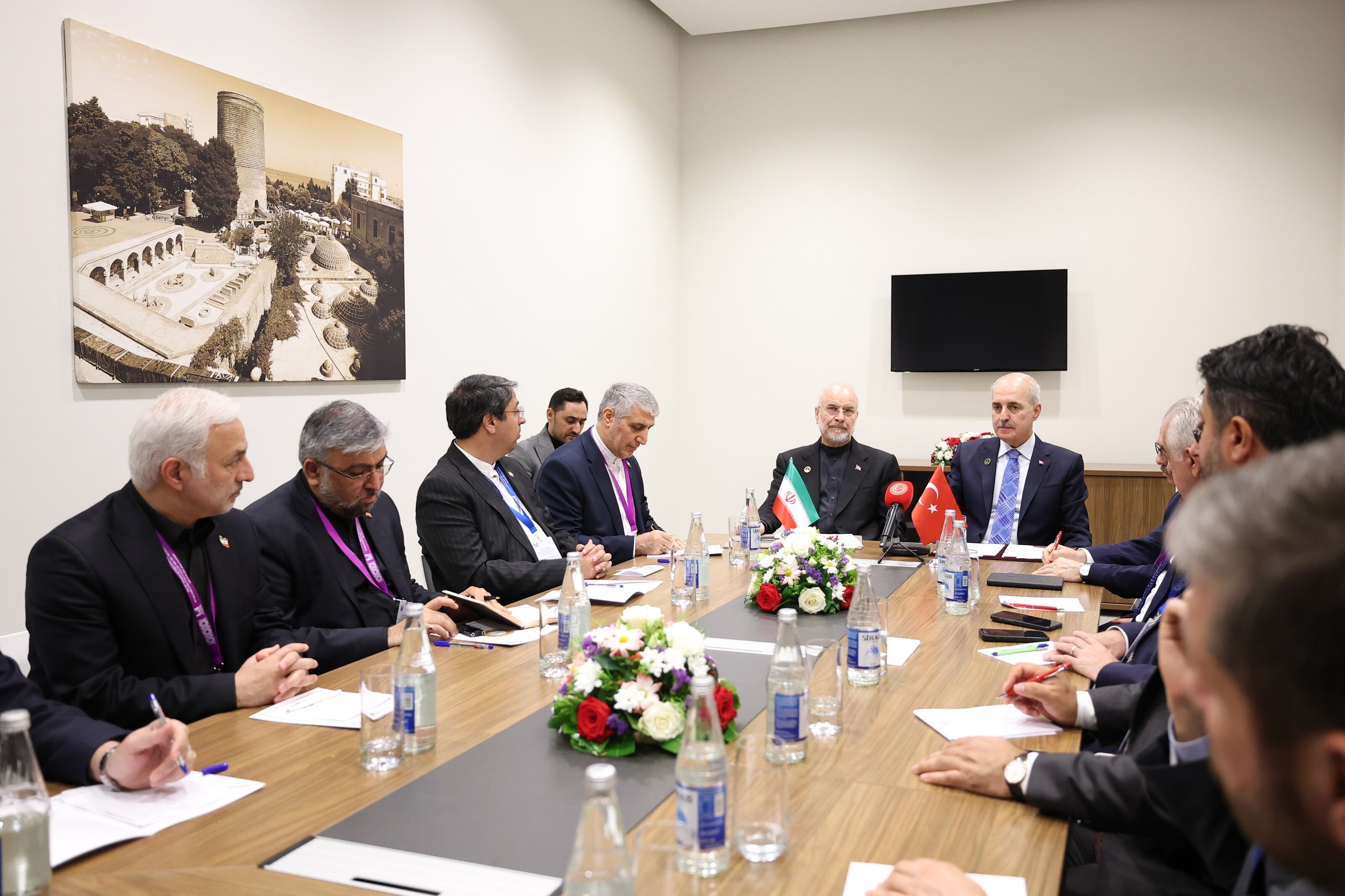 Kurtulmuş, İranlı mevkidaşı Kalibaf ile görüştü
