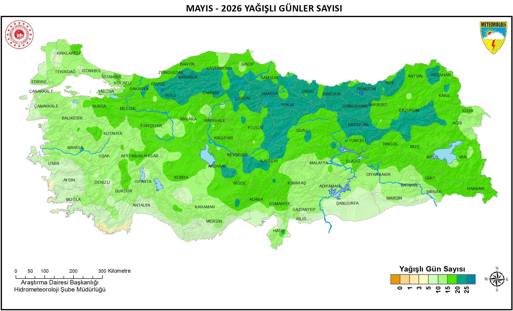 Mayıs ayında 33 yılın yağış rekoru kırıldı